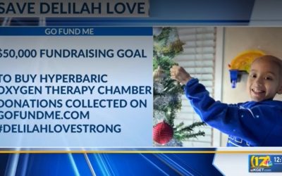 8-year-old fighting cancer needs an HBOT chamber, and is gifted with being a LA Rams cheerleader for a day