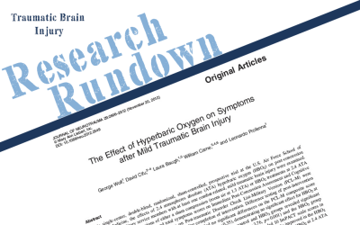 Research Rundown – Episode 29: The Effect of Hyperbaric Oxygen on Symptoms after Mild Traumatic Brain Injury